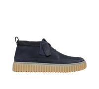 Clarks Torhill LaceHi - Sneaker da uomo in pelle grezza blu, Blu, 40 EU