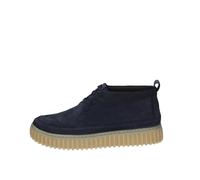 Clarks Torhill LaceHi - Sneaker da uomo in pelle grezza blu, Blu, 41.5 EU
