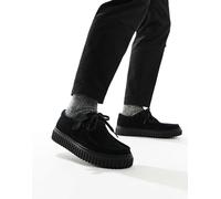 Clarks - Torhill Lo - Scarpe in pelle scamosciata nere-Nero 39