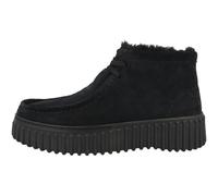 Clarks TORHILL MOSS black warmline suede scarpe mid donna pelo camoscio lacci 38