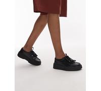 Clarks - Torview - Scarpe in pelle nere con motivo a spina di pesce e nappe-Nero 37