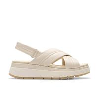 Clarks Tuscan Cross, Sandali Donna, Cream Leather, 37 EU