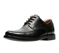 Clarks Un Aldric Park, Oxford Uomo, Nero Black Leather, 44.5 EU