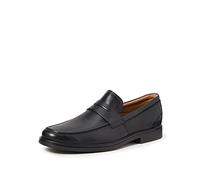 Clarks Un Aldric Step, Mocassini Uomo, Nero (Black Leather 01), 47 EU