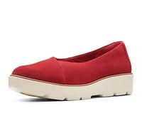 Clarks Un Balsa Go, Mocassini, Donna, Rosso (Red Suede Red Suede), 39.5 EU