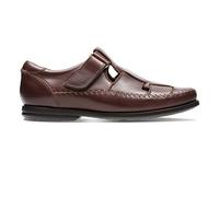 Clarks Un Gala Strap - Sandali a Punta Chiusa Uomo, Marrone (Dark Tan Lea), 42 EU