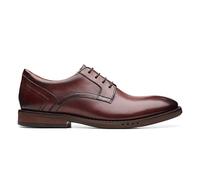 Clarks Un Hugh Lace Brown Leather Scarpe Eleganti per Uomo in Pelle Marrone Spazzolato (Taglia 41)