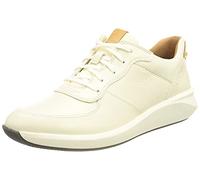 Clarks Un Rio Sprint Shoes, Scarpe da Ginnastica Donna, White Leather, 38 EU