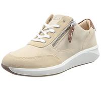 Clarks Un Rio Zip, Scarpe da Ginnastica Donna, Light Sand Nub, 37.5 EU