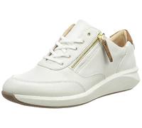 Clarks 261673724, Scarpe da Ginnastica Donna, Pelle Bianca, 38 EU