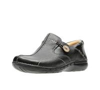 Clarks Unstructured Un.Loop - Scarpe Senza Lacci da Donna, Pelle Nera, 40 EU