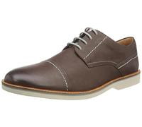Clarks Uomo Atticus Lt cap Tessuto Oxford, Dark Brown Lea, 42 EU