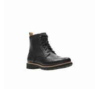 Clarks Uomo BATCOMBE LORD Nero Lea - Cushion Plus - WideFit UK 7.5 H