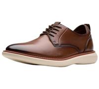 Clarks Brantin Plain Oxford da uomo, Pelle marroncino scuro, 46 EU