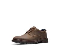Clarks Uomo Burchill Derby, Pelle di Cera d'api., 42 EU