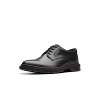 Clarks Uomo Burchill DerbyOxford, Pelle Nera, 41.5 EU