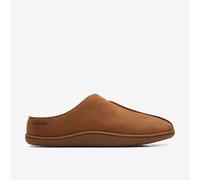 Clarks Uomo Casa Sabot Camoscio - Marrone o Blu Navy Pelliccia Calda - Slip On