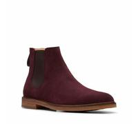 Clarks Uomo Clarkdale Gobi - Suede Bordeaux Scuro Chelsea Boot - UK 6,7,8,G