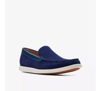 Clarks Uomo Ferius Creek Blu Scuro - Slip On - Imbottito - UK 8, 9, 10, 11, 12 G