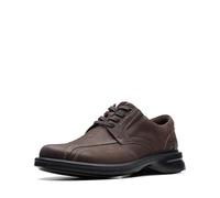 Clarks Uomo Gessler Lace Oxford, Pelle Marrone Scuro, 44 EU