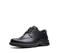 Clarks Uomo Gessler Lace Oxford, Pelle Nera, 45 EU