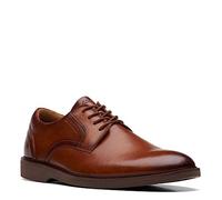 Clarks Uomo Malwood Lace Oxford Classiche, Pelle Marroncino Chiaro, 46 EU