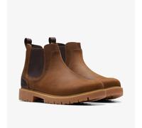 Clarks Uomo Rossdale Top Nero Marrone - Chelsea Imbottitura Grip UK 9,10,11 G
