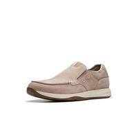 Clarks Uomo Sailview Step Mocassini, Nabuk Grigio Chiaro, 12