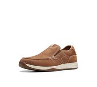 Clarks Uomo Sailview Step Mocassini, Nabuk Marrone Chiaro, 48 EU
