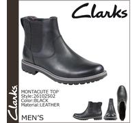 Clarks Uomo SMART MONTACUTE TOP Nero Waxy Chelsea Grip UK 10,11,12 G