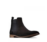 Clarks Uomo Stanford Top - Smart Chelsea Nero Suede Grip - UK 7,8,9,10 G