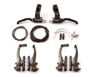 Clarks V-Brake Set Completo, Include Calibro a corsoio, Leve, Cavi e fissaggi