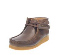 Clarks Wallabee Evo Mid - Mocassini Stringati In Pelle Marrone - Uomo Scarpe