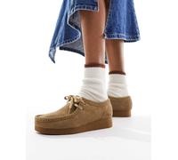 Clarks - Wallabee Evo - Scarpe in pelle scamosciata cuoio scuro-Marrone 37