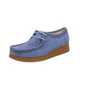 Clarks WallabeeEVO, Scarpe da Ginnastica Donna, Blue Suede, 38 EU