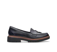 Clarks Westlynn Bella, Mocassino Donna, Pelle Blu Navy, 38.5 EU Larga