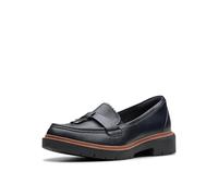 Clarks Westlynn Bella, Mocassino Donna, Pelle Blu Navy, 37.5 EU