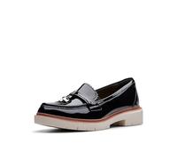 Clarks Westlynn Bella, Mocassino Donna, Vernice Nera, 38 EU Larga