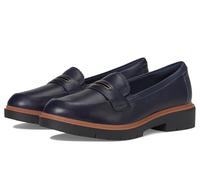 Clarks Westlynn Glow, Mocassino Donna, Pelle Blu Navy, 36 EU Larga