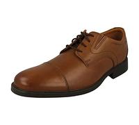 Clarks Whiddon cap Dark Tan Leather 7.5 EE - Wide