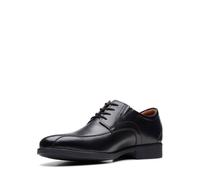 Clarks Whiddon Pace Black Leather 10.5 EE - Wide