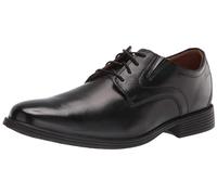 Clarks Whiddon Plain, Scarpe Stringate Derby Uomo, Black Leather, 44.5 EU Larga