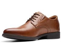 Clarks Whiddon Plain, Scarpe Stringate Derby Uomo, Dark Tan Leather, 41.5 EU