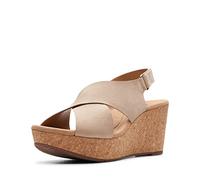 Clarks Women's Annadel Eirwyn Wedges, Sand Nubuck, 6 W