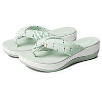 Clarks Women's Arla Glison Flip-Flop, Pale Green Textile, 12