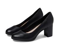 Clarks Women's Bayla Skip Pump, Pelle Nera, 40 EU