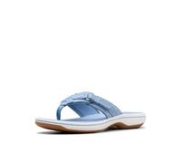 Clarks Women's Breeze Sea Flip-Flop, Denim Blue, 10