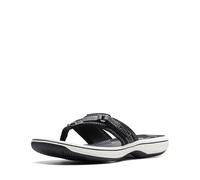 Clarks Women's Breeze Sea Flip Flop, New Black Synthetic, 11 B(M) US