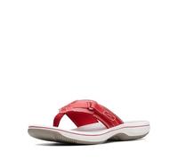 Clarks Brezza Mare, Infradito Donna, Rosso Sintetico, 39.5 EU