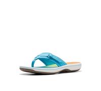 Clarks Women's Breeze Sea Flip-Flop, Turquoise Ombre, 37.5 EU